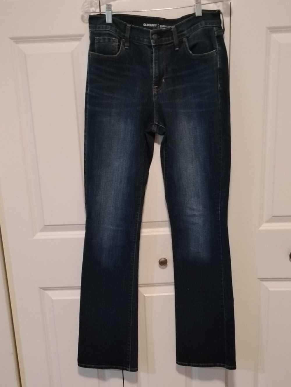 Old Navy Women's Dark Blue Straight-Leg jeans size 10 long